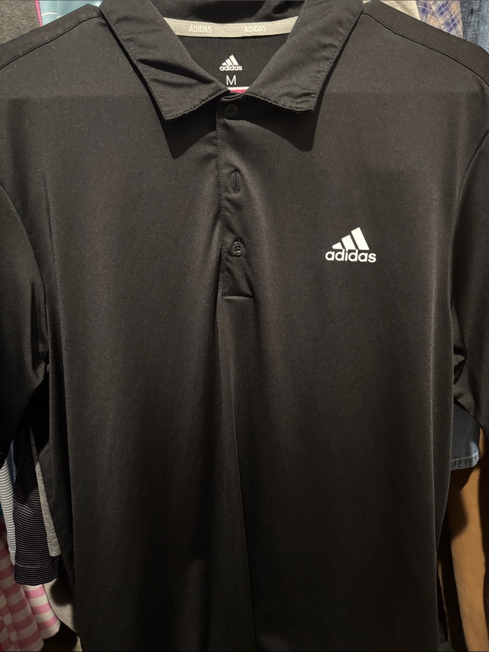 adidas Black Polo with White Logo